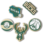 NBA Milwaukee Bucks 5 Pack Jibbitz™ charms | Crocs Women / Men