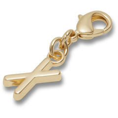 Gold Letter X Charm Jibbitz™ charms | Crocs Women / Men / Kids