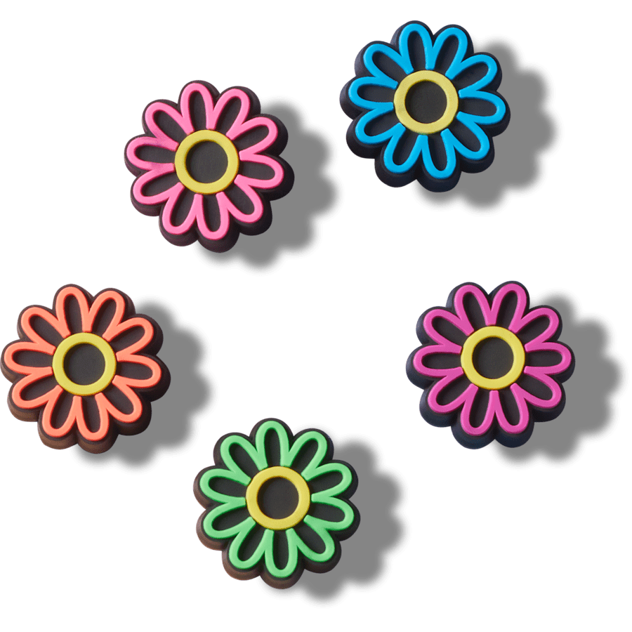 Lights Up Daisy 5 Pack Jibbitz Shoe Charm | Crocs Women / Men