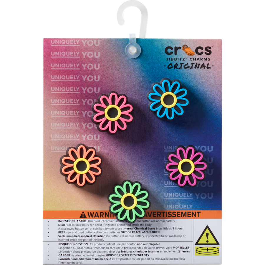 Lights Up Daisy 5 Pack Jibbitz Shoe Charm | Crocs Women / Men