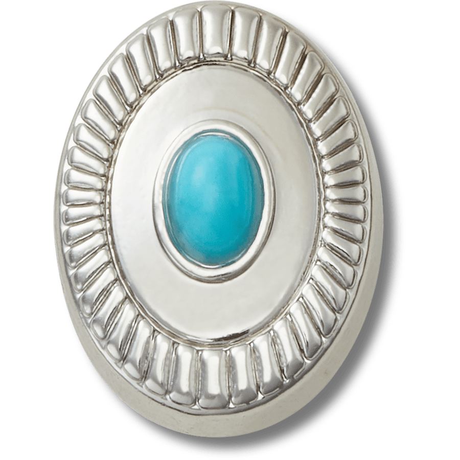 Silver Turquoise Emblem Jibbitz™ charms | Crocs Women / Men