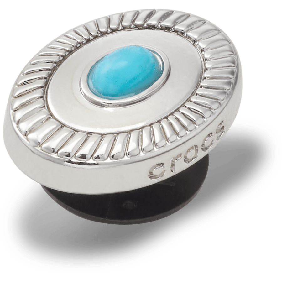 Silver Turquoise Emblem Jibbitz™ charms | Crocs Women / Men