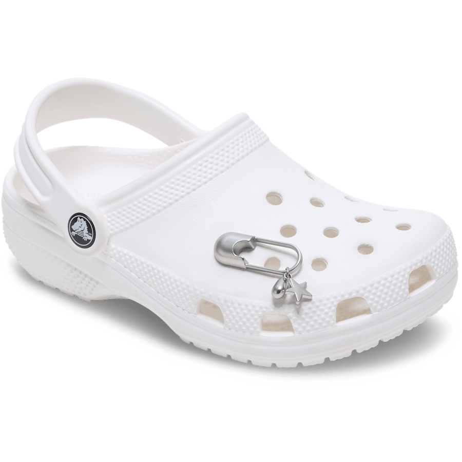 Silver Meta Safety Pin Jibbitz™ charms | Crocs Women / Men