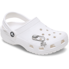 Silver Meta Safety Pin Jibbitz™ charms | Crocs Women / Men